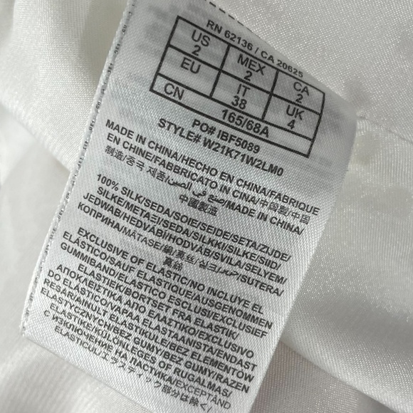 Guess 100% Silk Strapless Dress 2 High-Low Tube Tie-Dye Chiffon Striped Sun - Picture 2 of 14